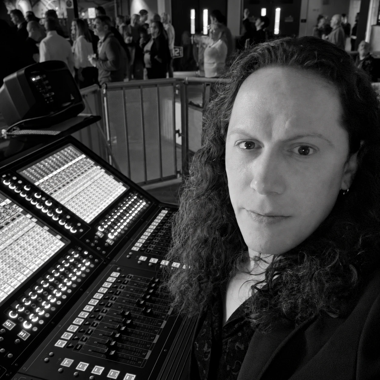 Craig at a live sound mixing console